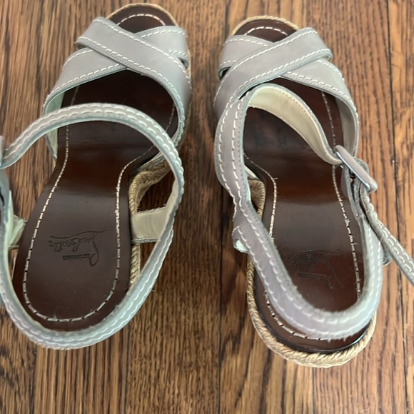 Christian Loubitin Almeria 120 Grey Leather Espadrilles - Picture 6 of 11